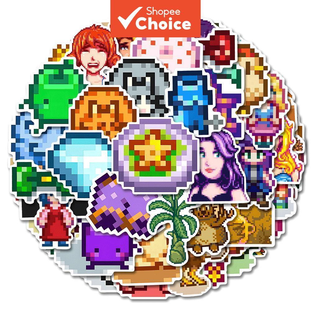 เกม Stardew Valley สติกเกอร์แล็ปท็อป 50 ชิ้น สําหรับตกแต่งกระเป๋าเดินทาง จักรยาน ตู้เย็น ขวดน้ํา โทร