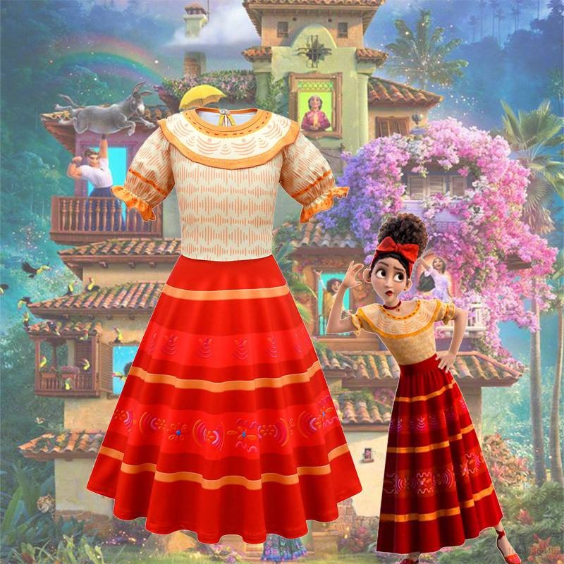 TB2 Disney Encanto การ์ตูนภาพยนตร์ DOLORES คอสเพลย์เครื่องแต่งกายสําหรับเด็กสาวฤดูร้อนปาร์ตี้ฮาโลวีน