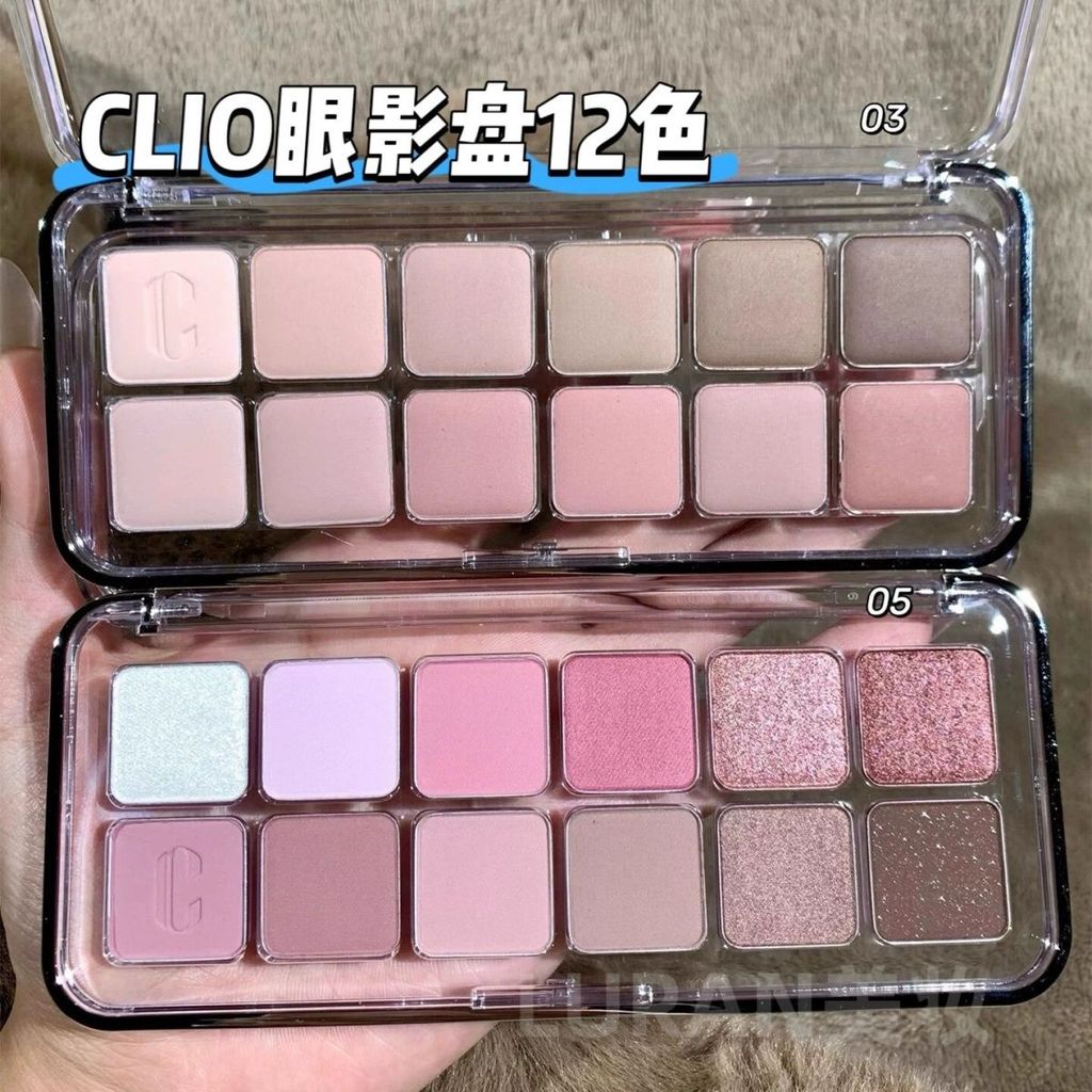2026 สินค้าใหม่เกาหลี Clio Clio Color Eyeshadow Palette Peach Matte Pearlescent Earth Pink ความอิ่มต