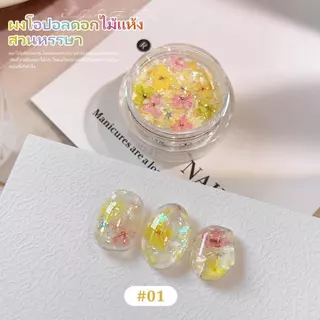 Miss Gooey ดอกไม้แห้งตกแต่งเล็บเจล ชุดดอกไม้ประดับเล็บหลายเฉดสี สวยละมุน ง่ายใช้ ทำเล็บDIYที่บ้าน ร้านทำเล็บมืออาชีพ