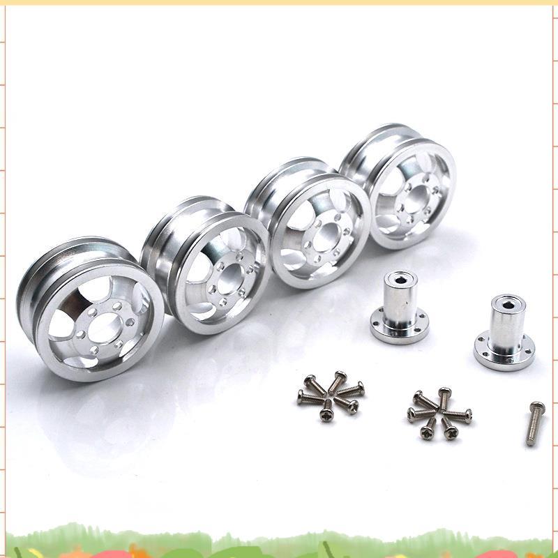 โลหะอัพเกรด Shock-Proof ล้อ Hub ขอบสําหรับ B1 B16 B24 B36 C14 C24 1/16 RC รถบรรทุกพร้อม