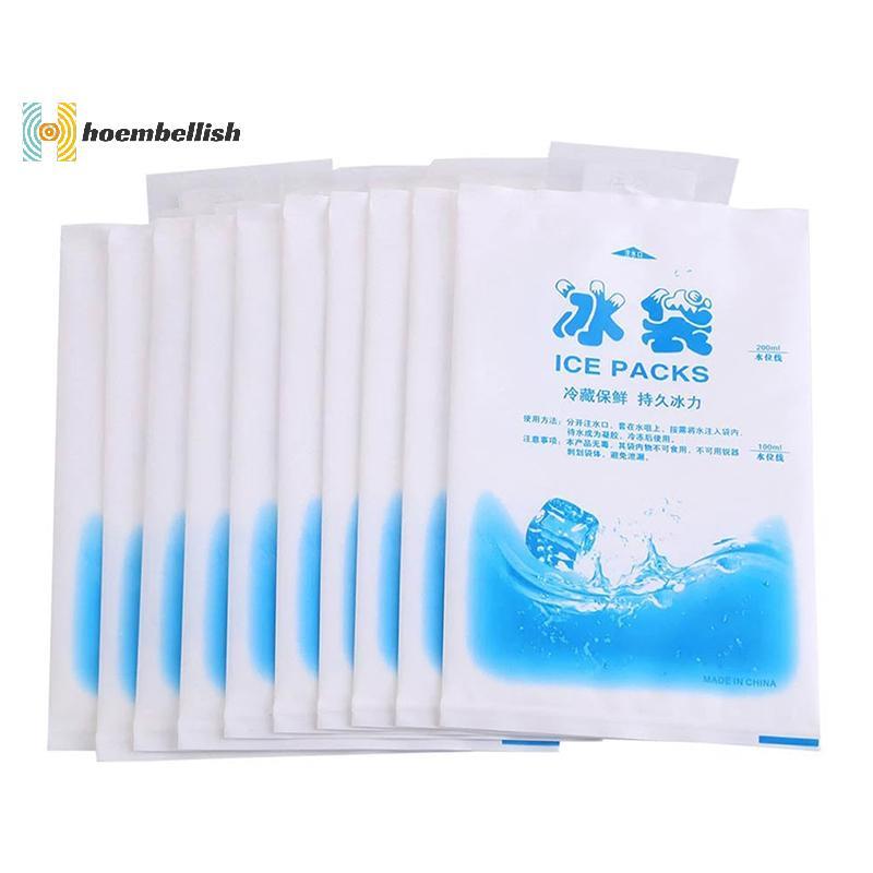 <Hembellish>Reusable Gel Ice Pa Insulated Dry Cold Ice Pa Gel ถุงทําความเย็นอาหารสดดี