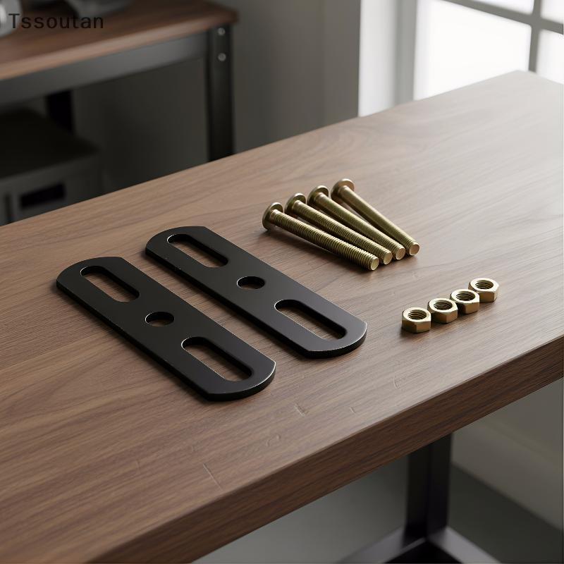 [TSST] พรีเมี่ยม 2 ชุดแบน Braet ซ่อม Joint Board สําหรับเตียงกรอบยึดโลหะเฟอร์นิเจอร์เชื่อมต่อ TAN