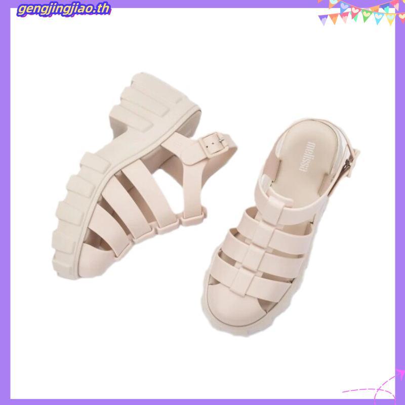 ❤ 2023 New  Women's Shoes  Ladies Wedge Heel Thick Sole Jelly Shoes Adult Baotou Hi