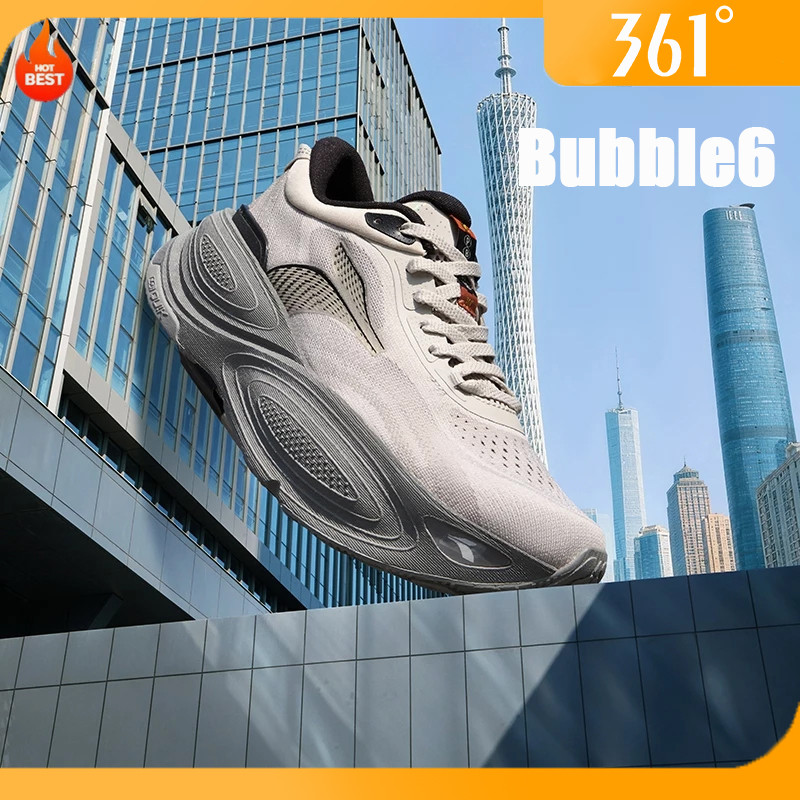 361 Degrees PopBlaze 6.0 รองเท้าวิ่งชายและหญิง กันกระแทก คืนพลังงาน น้ำหนักเบา เนื้อตาข่ายระบายอากาศ 672622201