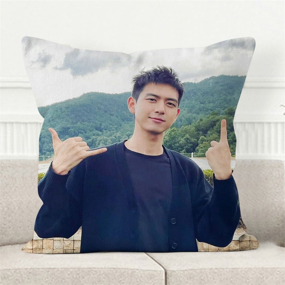 Li Xian หมอนสินค้าสองด้าน Photo Creative Back Cushion Fur#李现周边抱枕双面照片创意靠背垫毛