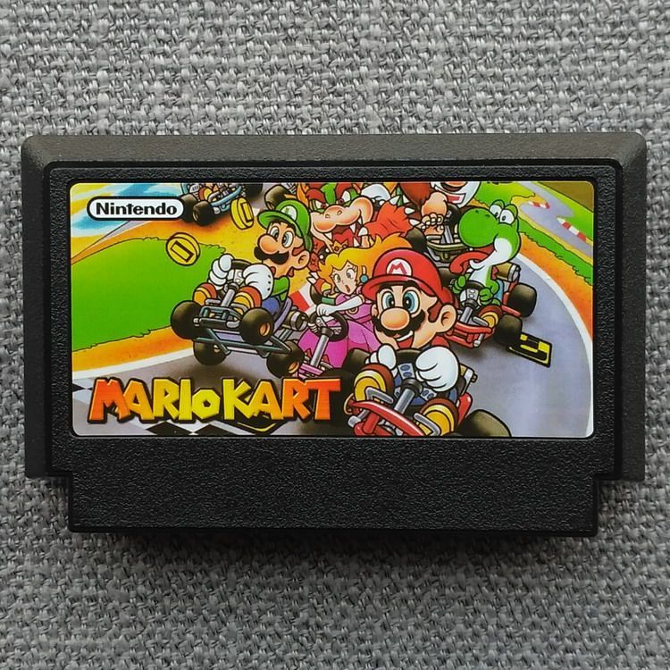 [การ์ดเกม Xiaobawang พร้อมสต็อก] FC การ์ดเกมคอนโซลสีขาวสีแดง < MARIO Racing > MARIO Racing CART