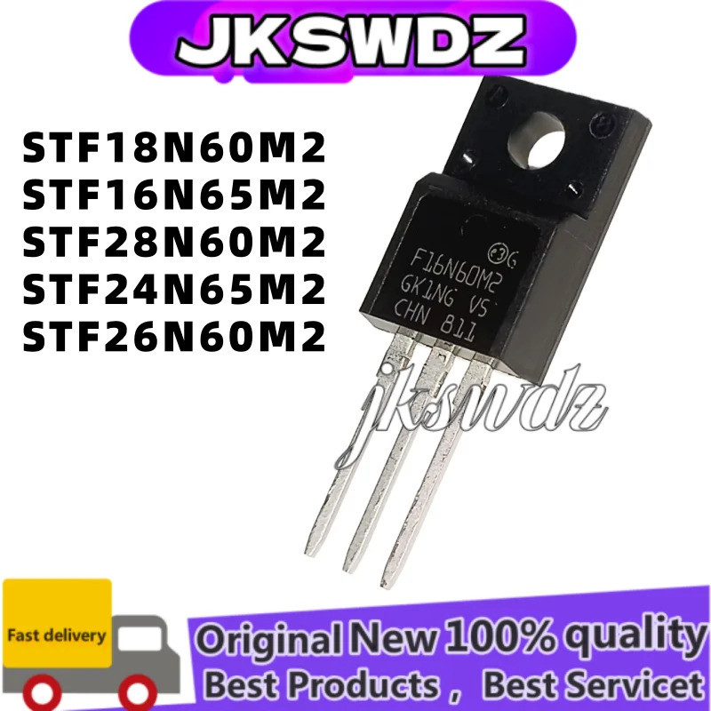 1-5PCS TO-220F 16N65M2 STF28N60M2 28N60M2 STF24N65M2 24N65M2 STF18N60M2 18N60M2 STF26N60M2 ทรานซิสเต