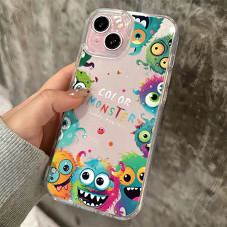 ✨จัดส่งฟรีในพื้นที่✨การ์ตูนมอนสเตอร์กลิตเตอร์เคสโทรศัพท์สำหรับ iPhone 16 15 14 13 78PLUS PRO PROMAX XR XS