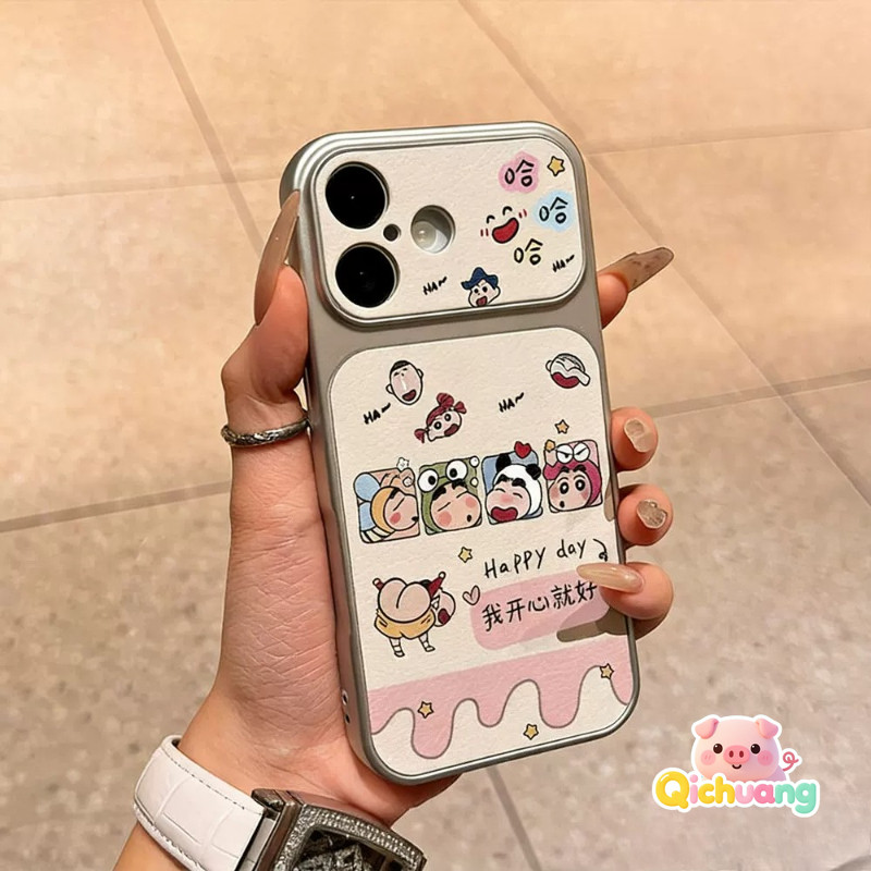 การ์ตูน Crayon Shin-chan พรีเมี่ยม PU หนังสําหรับ Vivo V70 Elite FE V60 V60E V50 V50E V40 V30 V29 V29E V27 V27 V25 V25 V25E V23 V23 V23 V23 V23E Pro ความงาม 5G สไตล์ครีม 4G INS