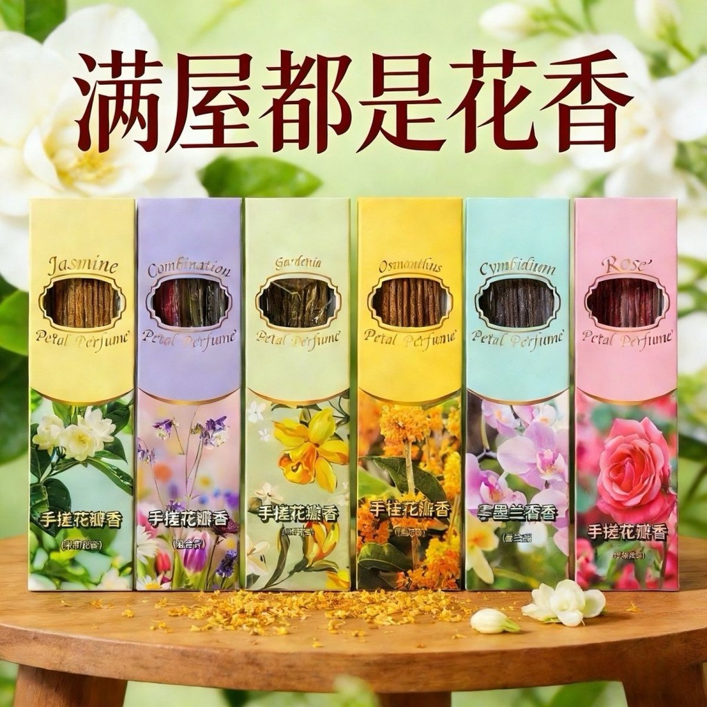 Hilton Hotel Petal Fragrance Handmade Argentine Incense Hand Rubbed Rose Osmanthus Stick Fragrant Mo