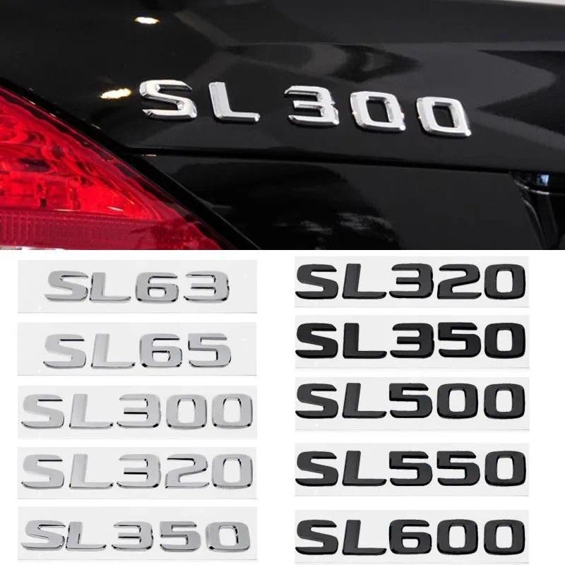 3D รถหางกล่องสติกเกอร์ป้ายสําหรับ Mercedes Benz SL63 SL65 SL300 SL320 SL350 SL500 SL550 SL600 ABS ด้