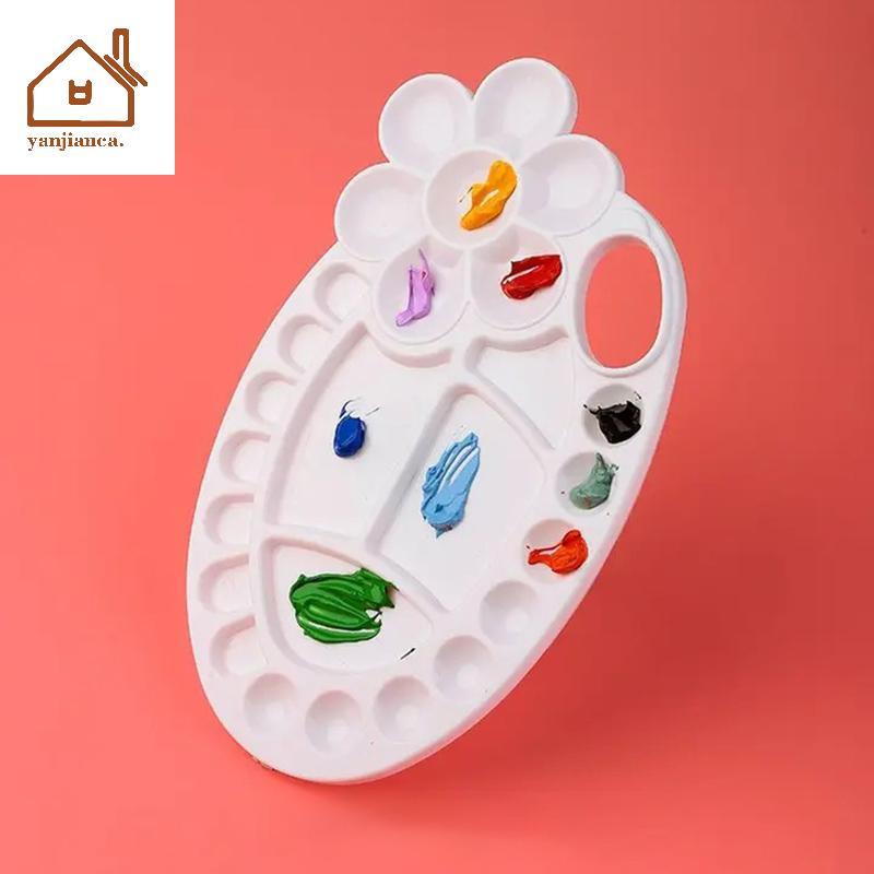 YANCA Multi Compartment Palettes 24 Slot Staable Paint ถาดสําหรับสีน้ําน้ํามันอะคริลิค Art Projects 