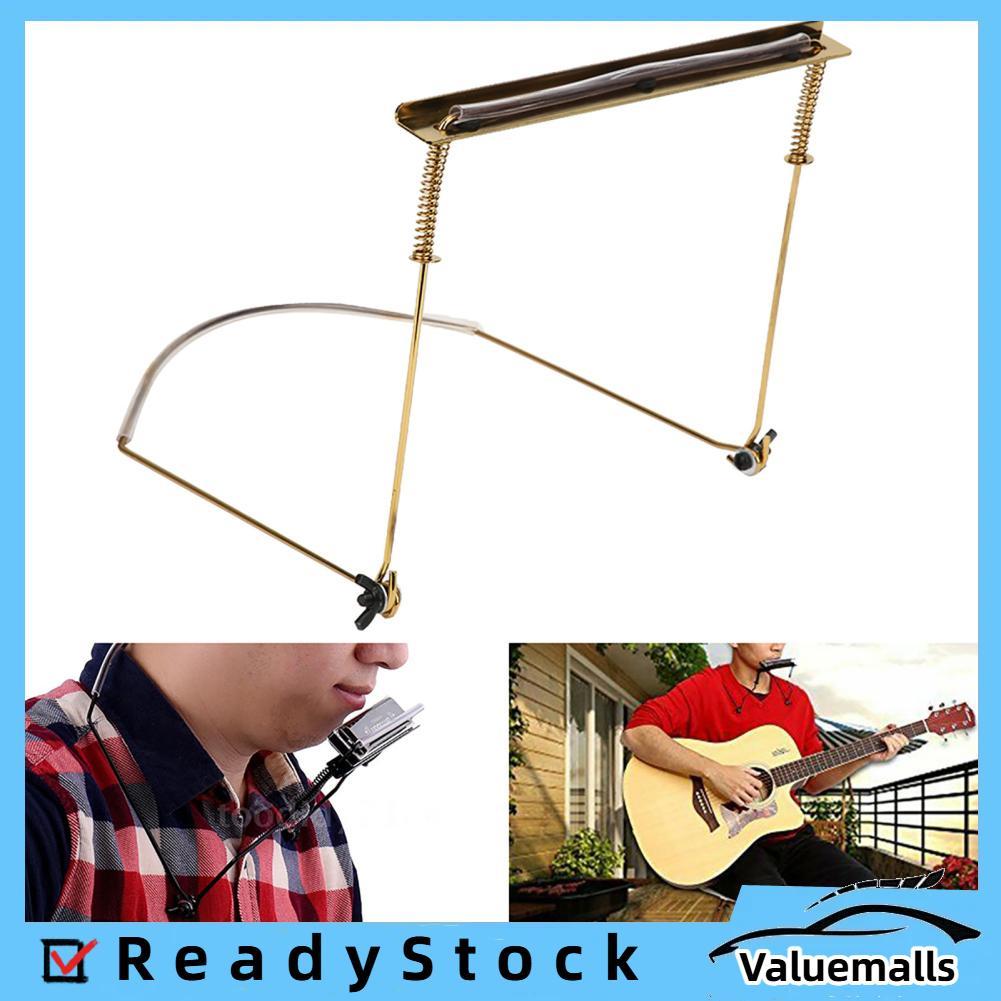 valuemalls Harmonica Holder ปากยึดคอสำหรับ 24 หลุม (สีดำ) อุปกรณ์เสริมประสิทธิภาพ