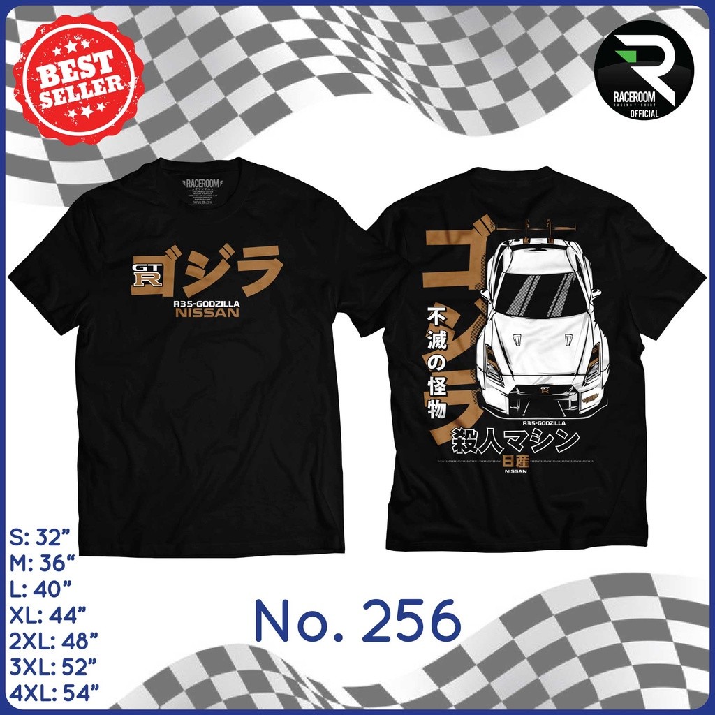 【COD】 【ใหม่】เสื้อสกรีนลาย Nissan GTR R35 Skyline S-5XL