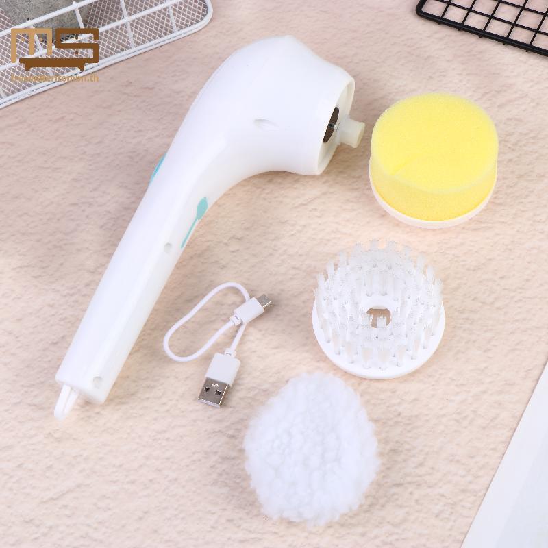 Tt 1 ชุดแปรงทําความสะอาดไฟฟ้าชุดชาร์จ Home Scrubber สําหรับห้องครัวห้องน้ํากระเบื้องเตาทําความสะอาดอ