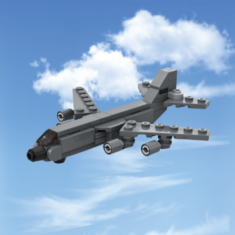 Moc บล็อกตัวต่อเครื่องบินโบอิ้ง KC-135 Air เติมน้ํามันเครื่องประกอบของเล่นเข้ากันได้กับเรือข้ามพรมแด