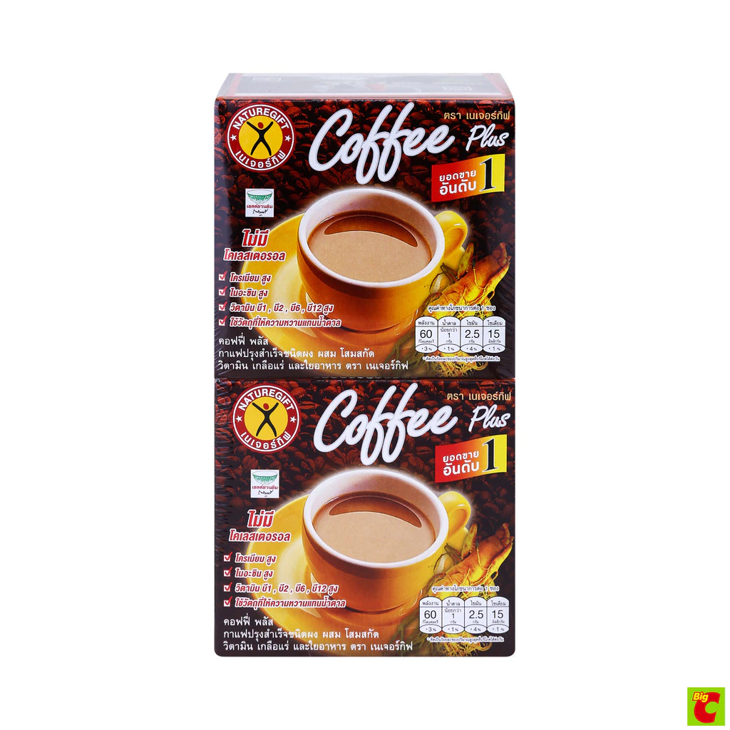 เนเจอร์กิฟ กาแฟปรุงสำเร็จชนิดผง คอฟฟี่ พลัส ขนาด 135 ก. แพ็ค 2