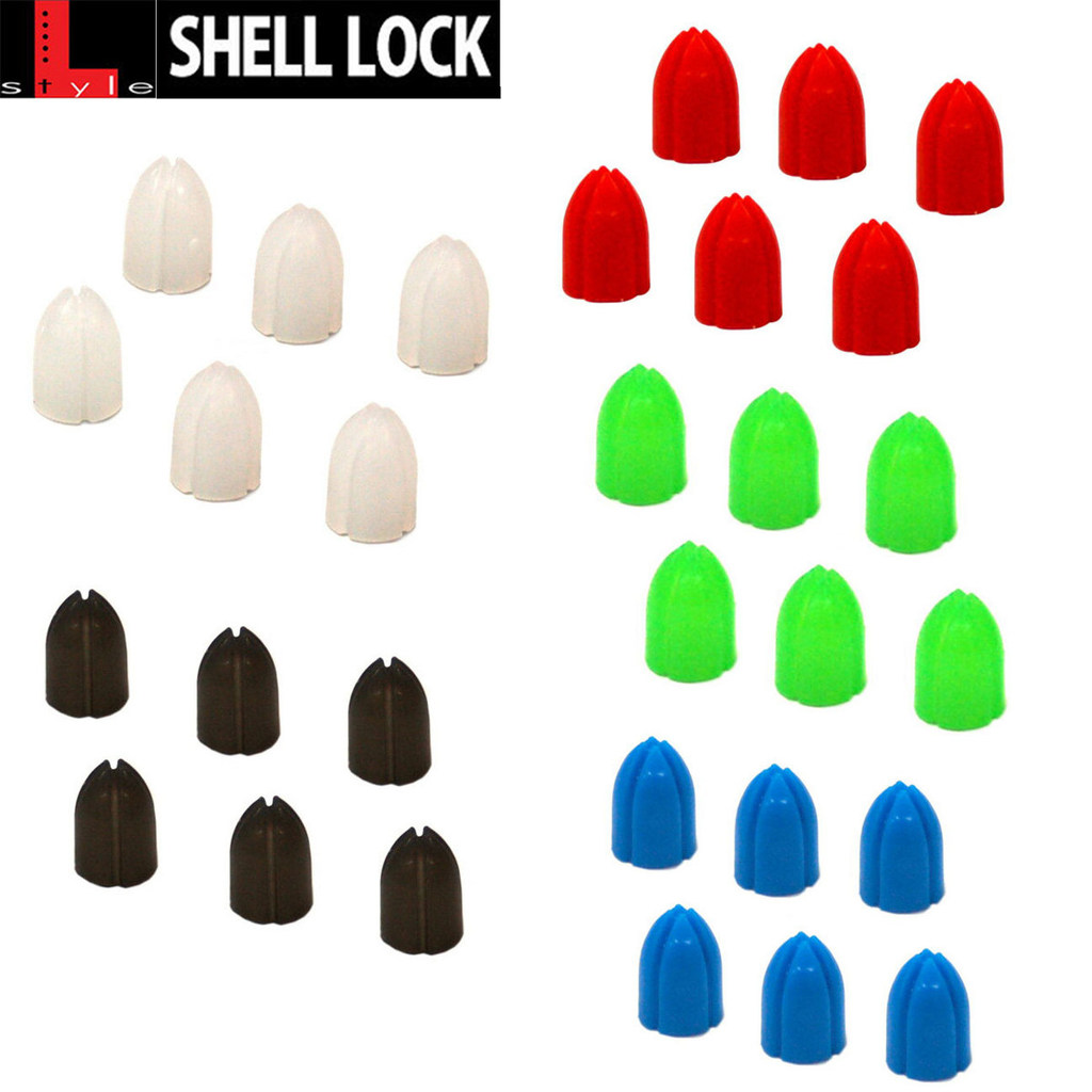 L-style SHELL LOCK Dart Shaft ป้องกันหมวกรื้อถอนซ้อน Dart Wing Shaping Anti-Dart Shaft Cap 6 ชิ้นชุด
