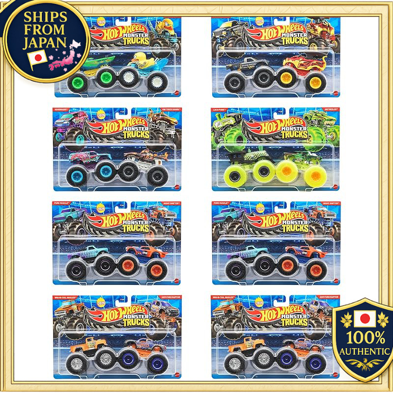 Hot Wheels Monster Trucks 1:64 2-Pack Assortment Vehicle Toy Diecast 2 Units x 8 Sets Box FYJ64-987B