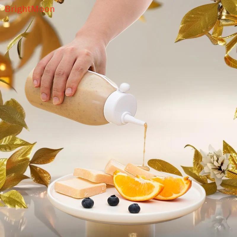 BrightMoon 350/650 ML พลาสติกบีบขวดเครื่องปรุงรส Dispenser ซอสมะเขือเทศซอสมัสตาร์ดและขวดปรุงรสเครื่อ