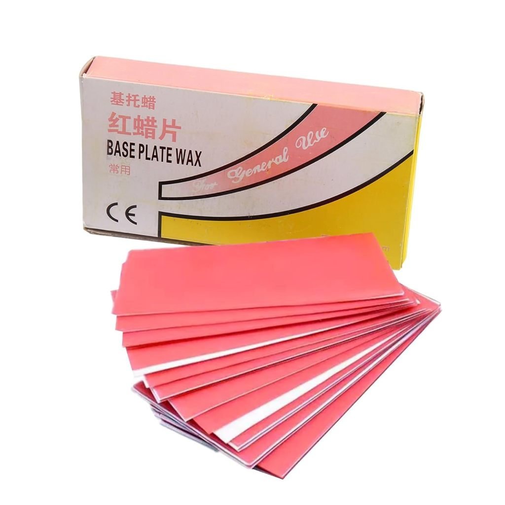 1Box Dental Base Plate Wax Dental Wax Sheets 20 Pcs for Denture Modeling and Orthodontic Work Dental