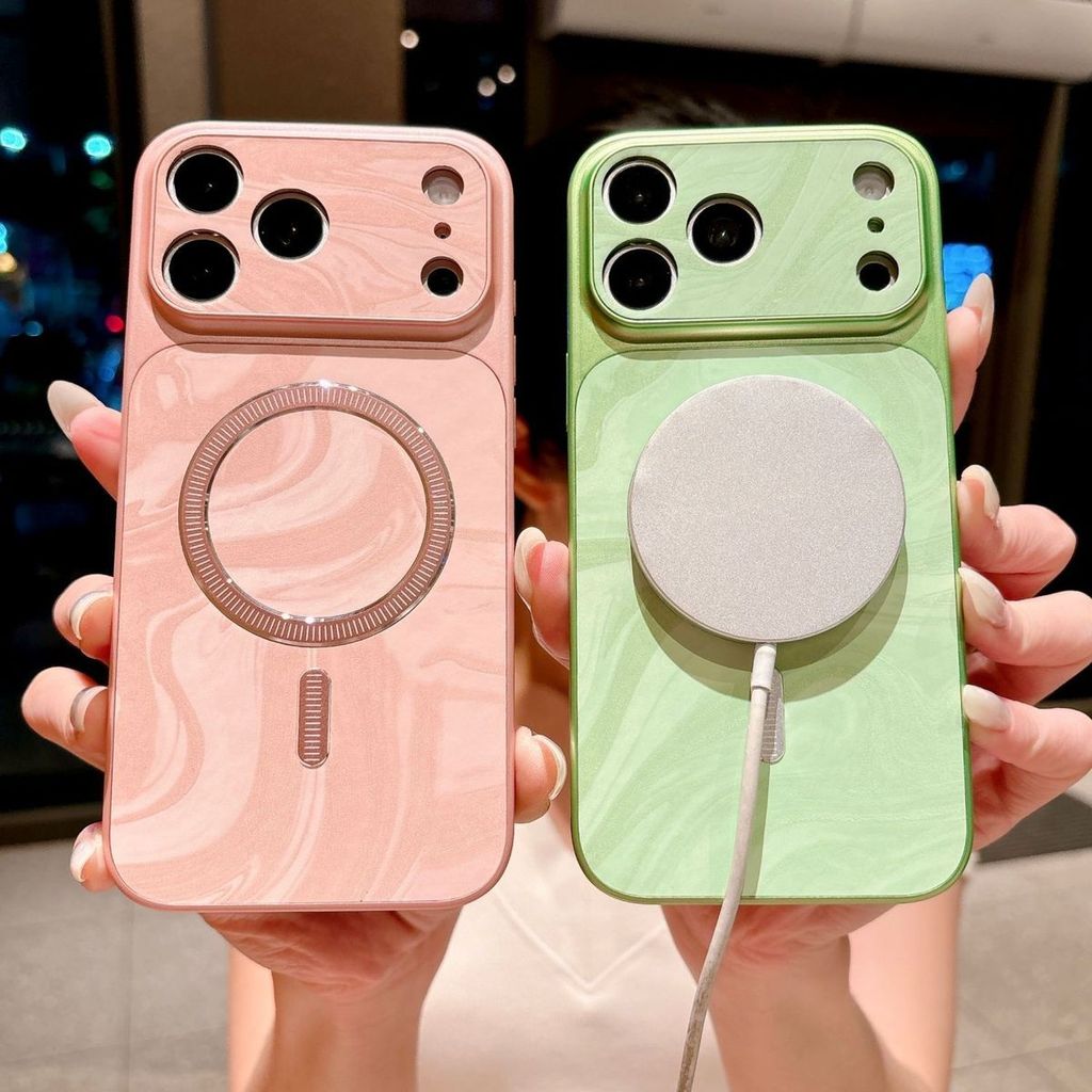 เคสโทรศัพท์แม่เหล็กลายหนังแฟชั่นเหมาะสําหรับ ไอโฟน 11 12 13 14 15 16 17 มือโปร สูงสุด