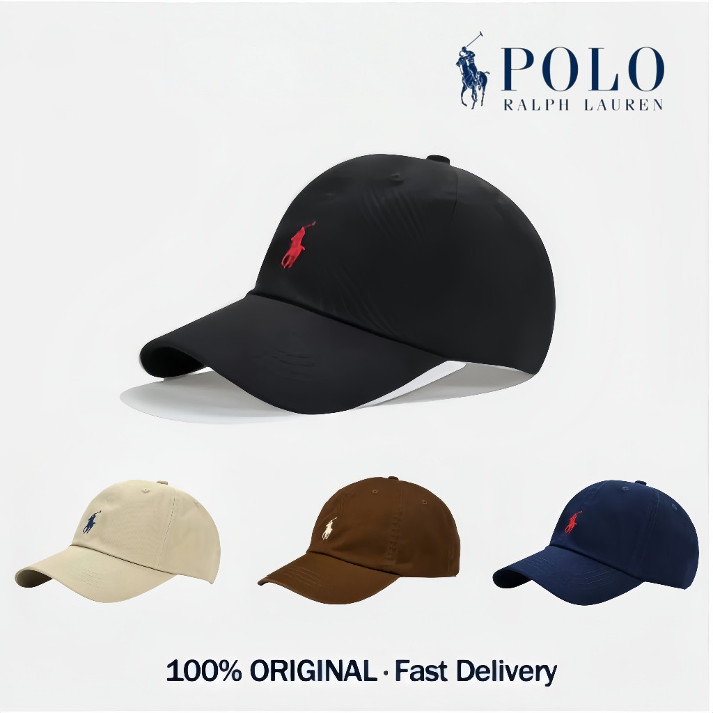 หมวกเบสบอล Polo Ralph Lauren Signature Logo ผ้าฝ้ายแท้ สไตล์คลาสสิก-100