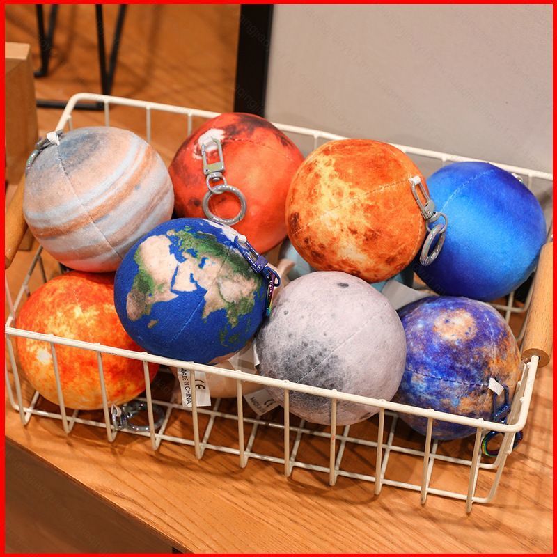 HQ ที่สมจริง Earth Moon ระบบพลังงานแสงอาทิตย์ Planets ของเล่นตุ๊กตาจักรวาล 8 Planets กระเป๋า Charm พ
