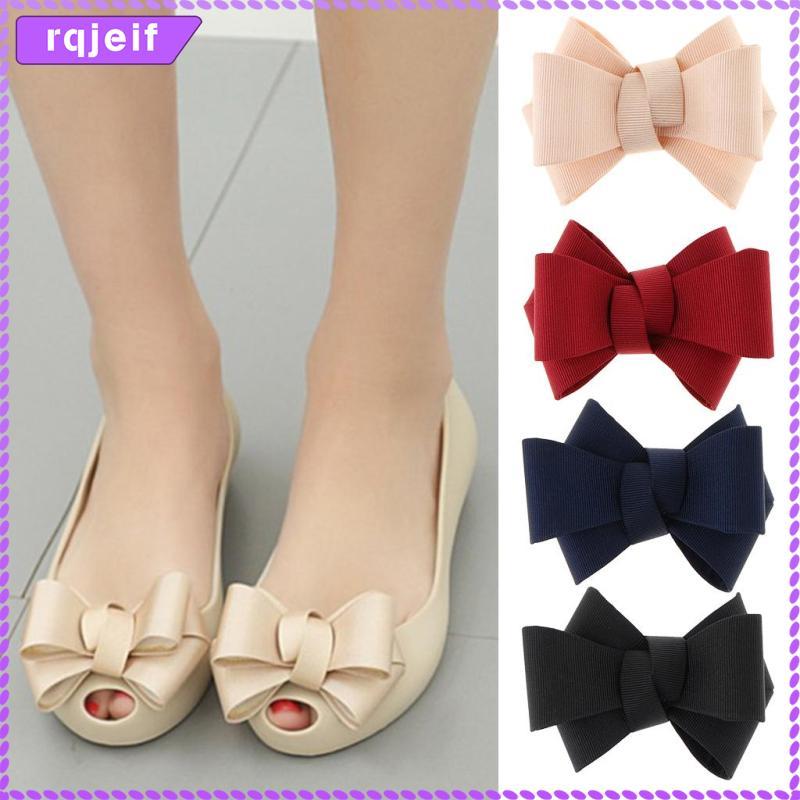 [rqjeif] Simple Bowknot Shoe Charm รองเท้าตกแต่ง Prom รองเท้า Charm อุปกรณ์เสริม
