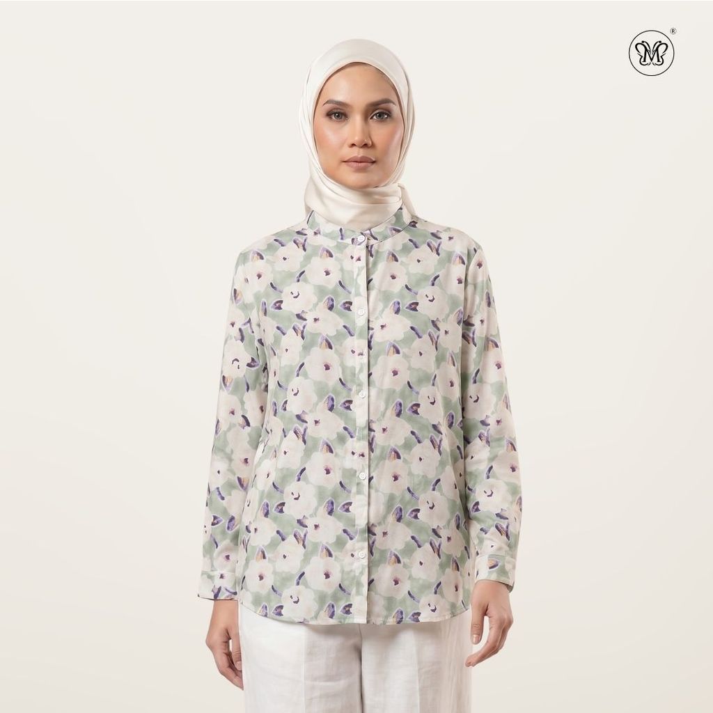 M&B LADIES PRINTED BLOUSE (1128) ปุ่ม CUFF