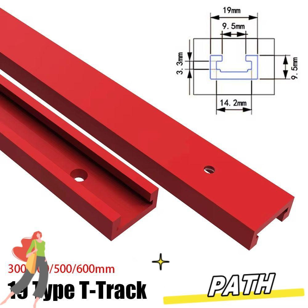 PATH 1 ชิ้น T-Track, 300-600 มิลลิเมตร T Slider Fixture Slot สไลด์ T-Slot Track, 19 ประเภท 19x9.5 มิ