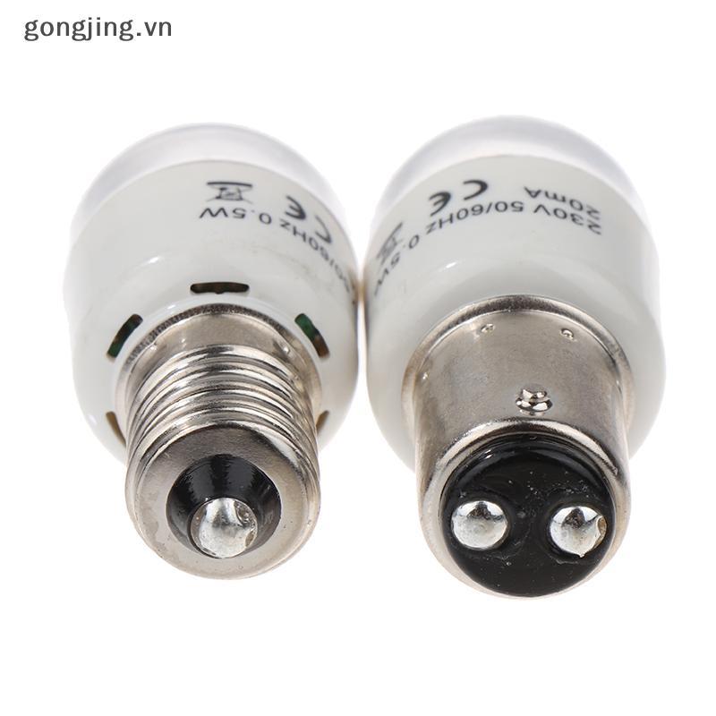 Gongjing 1pce เย็บหลอดไฟ LED BA15D/E14 แสงส่องสว่าง 0.5W AC 190-250W โคมไฟจักรเย็บผ้าบ้าน VN