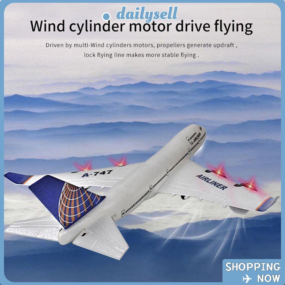 DAILY Plane Toy Hand Throwing สําหรับ Boeing 747 2.4G Controller RC Glider