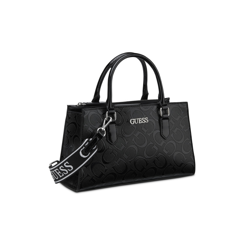 GUESS กระเป๋า รุ่น MM983306 BROOKEN SATCHEL SATCHEL สีดำ ราคา ถูกที่สุด ดีลบีเคเค แกลเลอรีภาพที่ 2