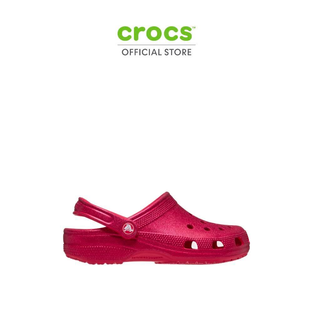 CROCS รองเท้าลำลองผู้ใหญ่ CLASSIC GLITTER CLOG รุ่น 205942-7CA - DIGITAL RASPBERRY GLITTER