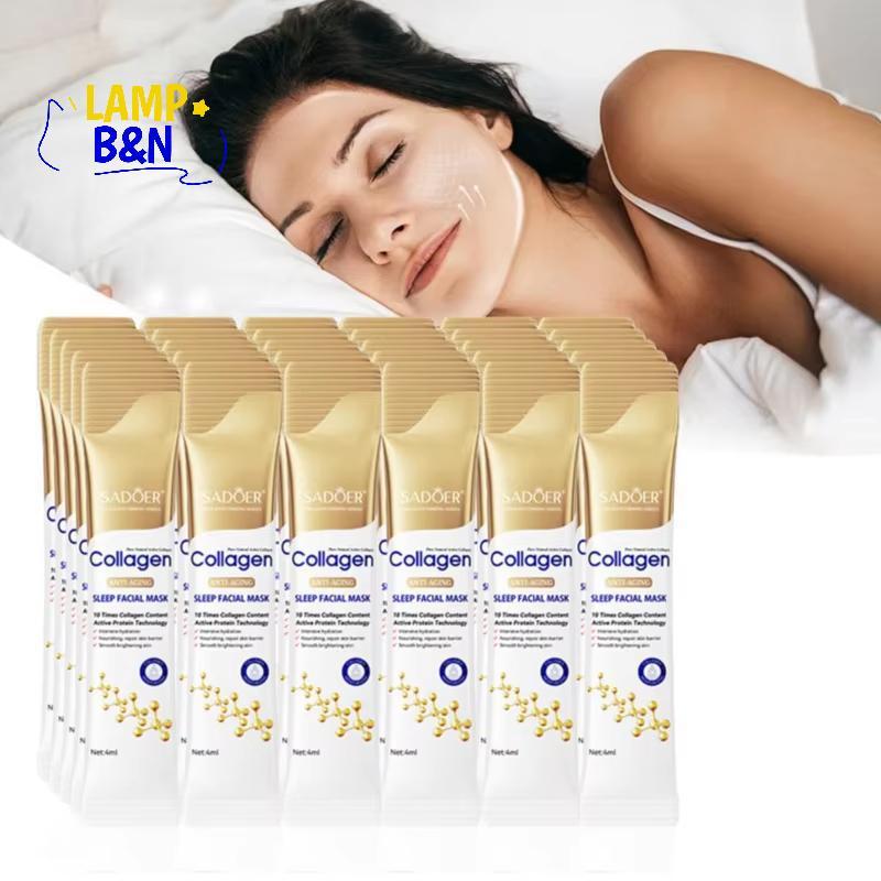 [B&N] SADOER 20pcs 4ml คอลลาเจน Sleeping Facial Masks Face Skincare Moisturizing Brightening Firming