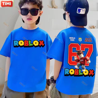 【จัดส่งไทย】TIMI ร้าน Kids T เสื้อเด็ก ผลิตจากผ้าฝ้าย 100% พิมพ์ลาย roblox เหมาะ เด็กผู้ชาย และ เด็กผู้หญิง #2