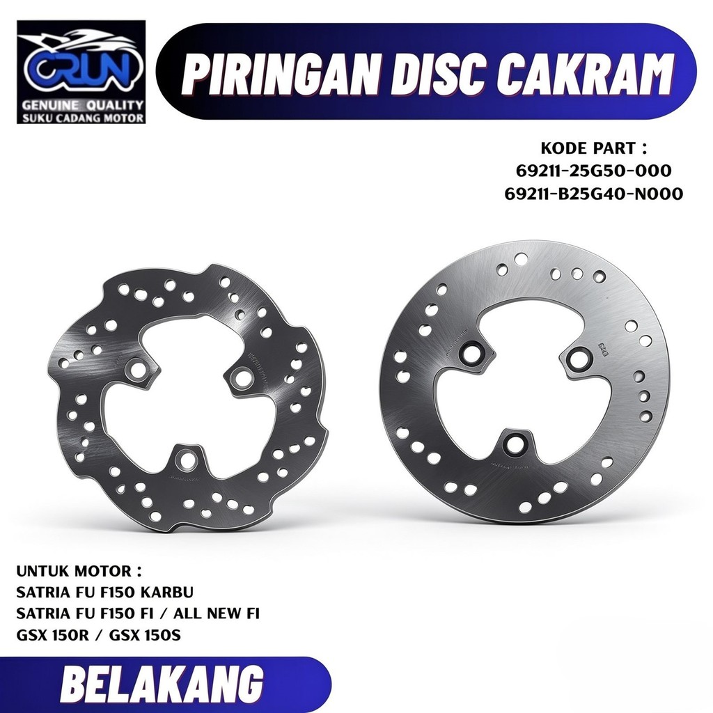 CRUN จานหลัง Suzuki Satria F150 FI / ใหม่ทั้งหมด / FU F150 CARBON / GSX 150R 150S
