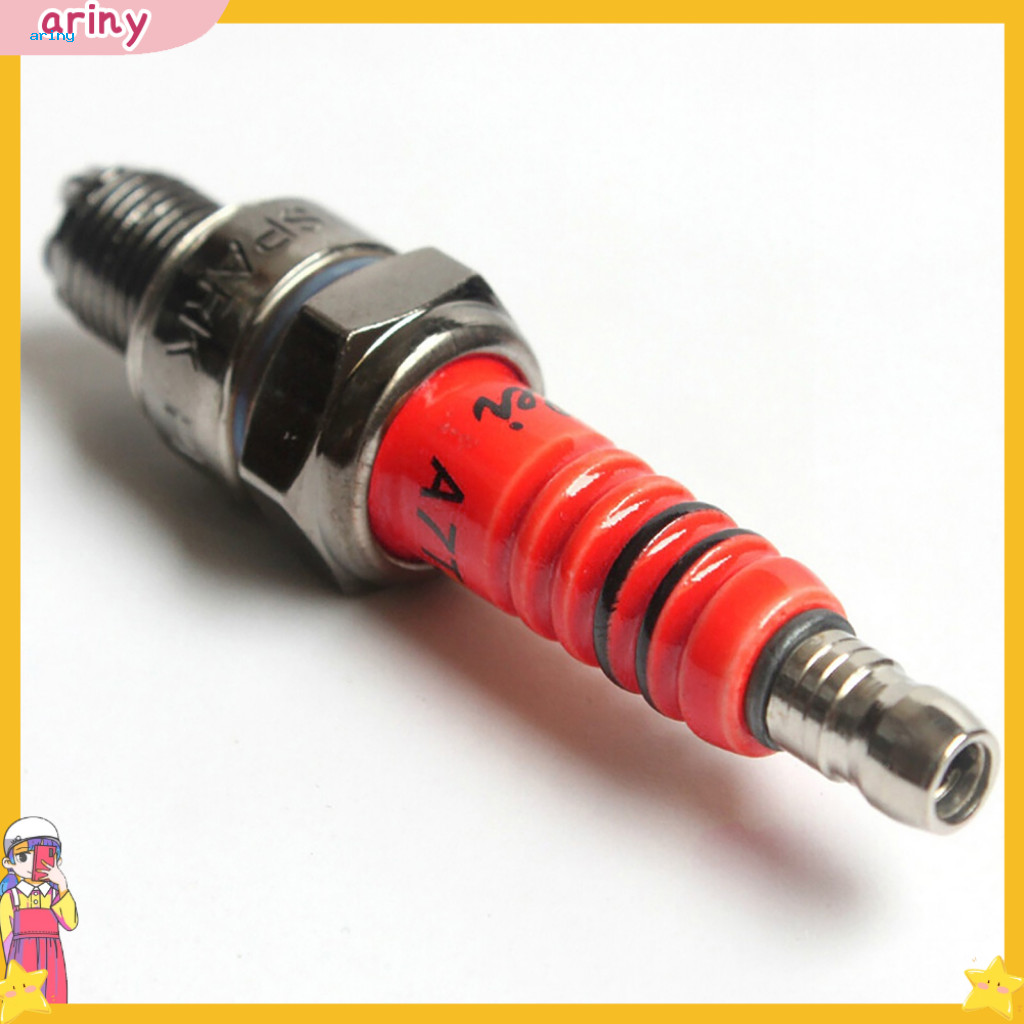 ARI 1 PC Spark Plug A7TC A7TJC 3 Electrode GY6 50cc-125cc Moped สกู๊ตเตอร์ ATV Quads