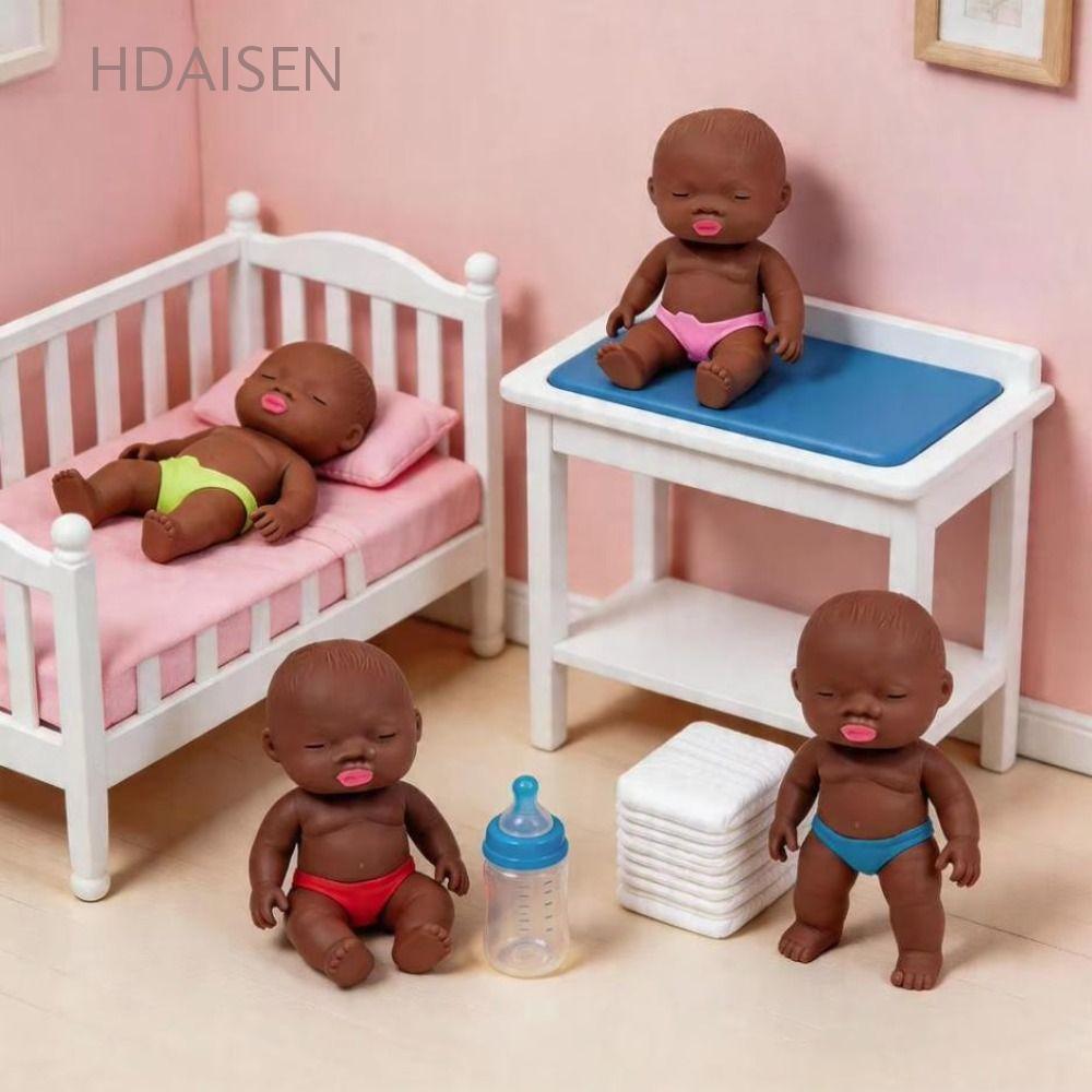 HDAISEN บีบตุ๊กตาของเล่น,ผิวจําลองเด็ก TPR ปาล์มมินิตุ๊กตา, Reborn เด็ก 13 ซม.ซิลิโคนปาล์ม Reborn ตุ๊กตาช้า Rebound ของเล่นเด็กสร้างสรรค์ของขวัญ