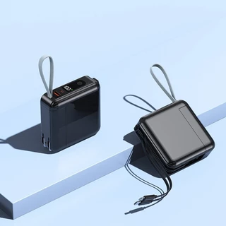 ZAPLY พาวเวอร์แบงค์ชาร์จเร็ว ความจุ 20000mAh แถมสายคล้องในกล่อง Powerbank มีสาย Type-c และ L-cable มาพร้อมขาปลั๊กในตัว