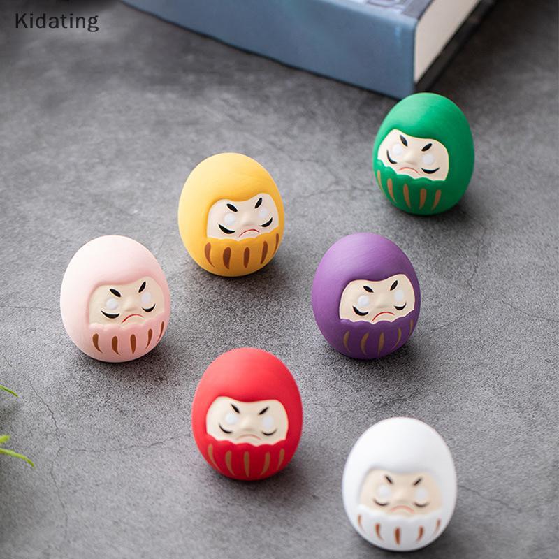 Kidating เซรามิคญี่ปุ่น Daruma ตุ๊กตาหัตถกรรม Luy Charm Fortune เครื่องประดับภูมิทัศน์ตกแต่งบ้าน Miniature อุปกรณ์เสริมของขวัญใหม่