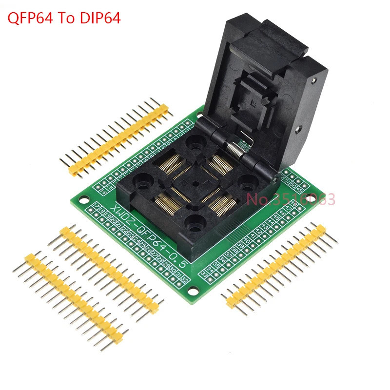 1 ชิ้น QFP64/LQFP64/TQFP64 To Dip64 Ic Test Socket Programmer Adapter/Converter สําหรับ Stm32 Atmega