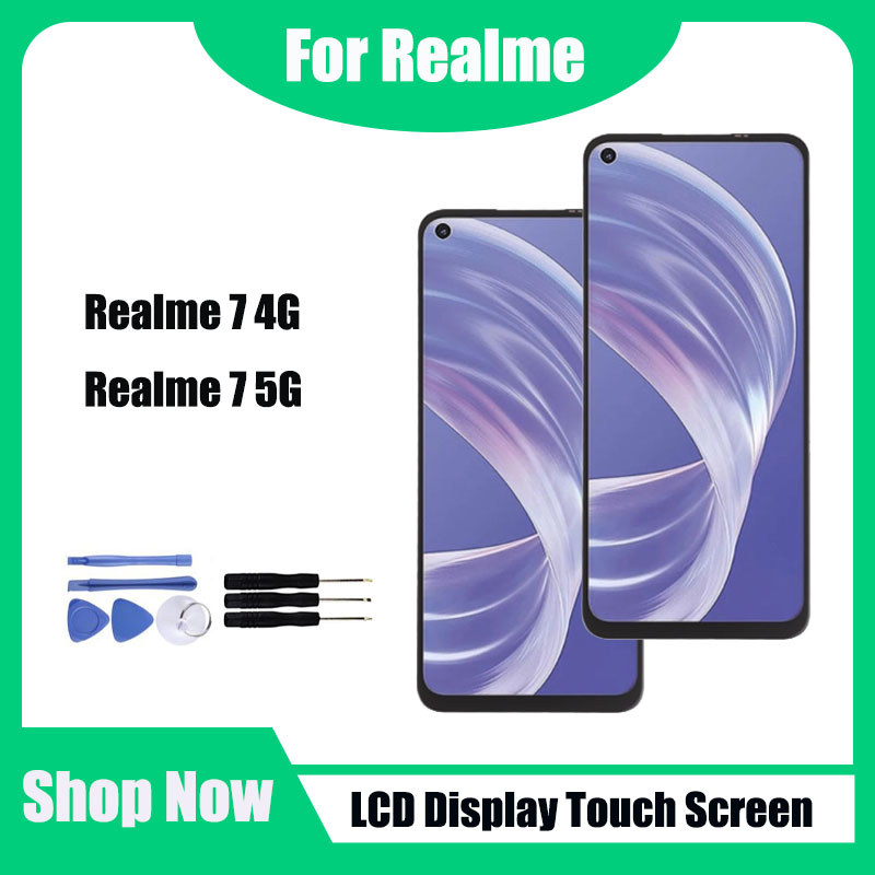 สําหรับRealme 7 4G 5G RMX2155 RMX2151 RMX2163 RMX2111 จอแสดงผลLCD Touch Screenเปลี่ยน