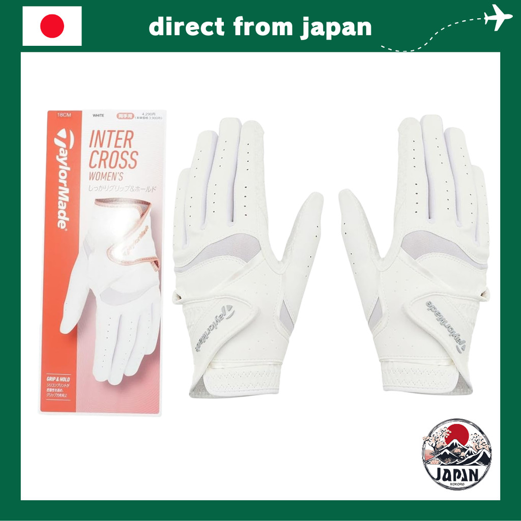 TaylorMade Women’s Intercross 4.0 Golf Gloves Pair Premium Grip All-Weather Fit