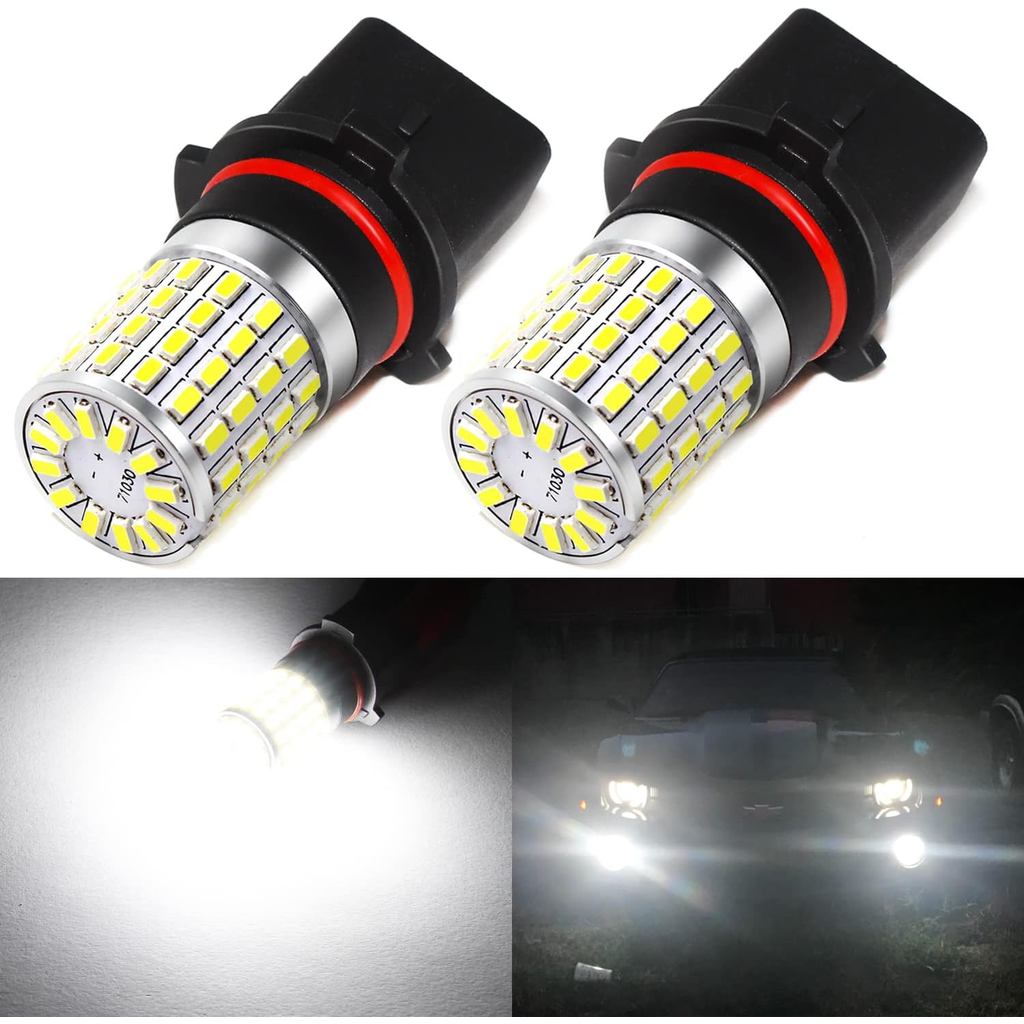 PHINLION Super Bright 3014 72-SMD P13W 12277 SH23W 6000K Xenon สีขาว LED DRL ขับรถหลอดไฟสําหรับ 2010