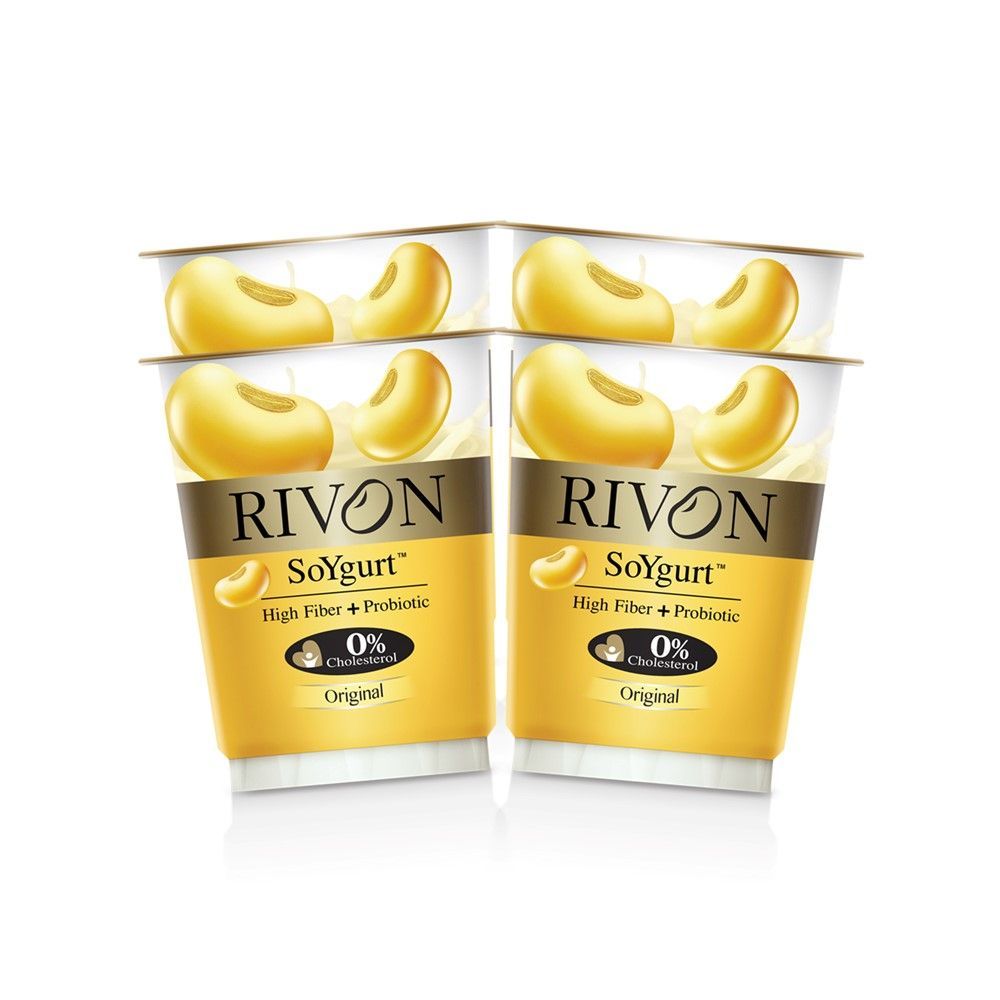 [สินค้าส่งด่วน] ริวอง โยเกิร์ตถั่วเหลือง รสธรรมชาติ 130 กรัม แพ็ค 4 RIVON SOY YOGURT ORIGINAL 130 G PACK 4