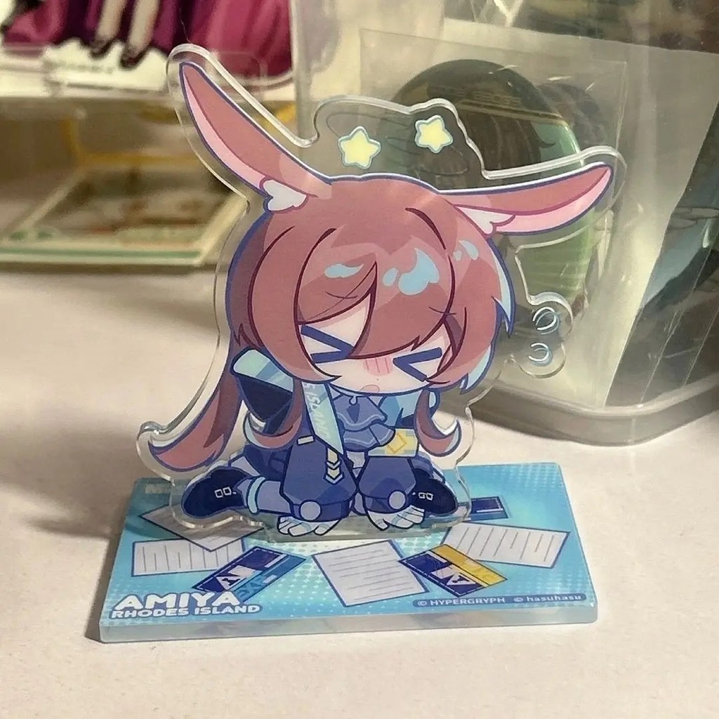 Standee Anime Arknights Amiya Mica อะคริลิคสําหรับตกแต่งโต๊ะเรียน ของขวัญ Fan Arknights Chibi Figure