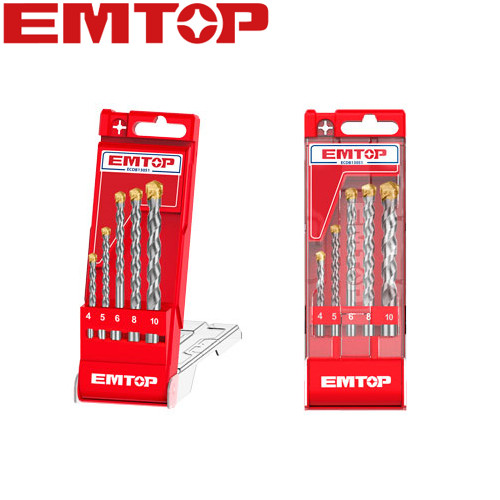 EMTOP ชุดดอกสว่านเจาะปูน 5 ชิ้น รุ่น ECDB13051 ( 5 Pcs masonry drill bits set )